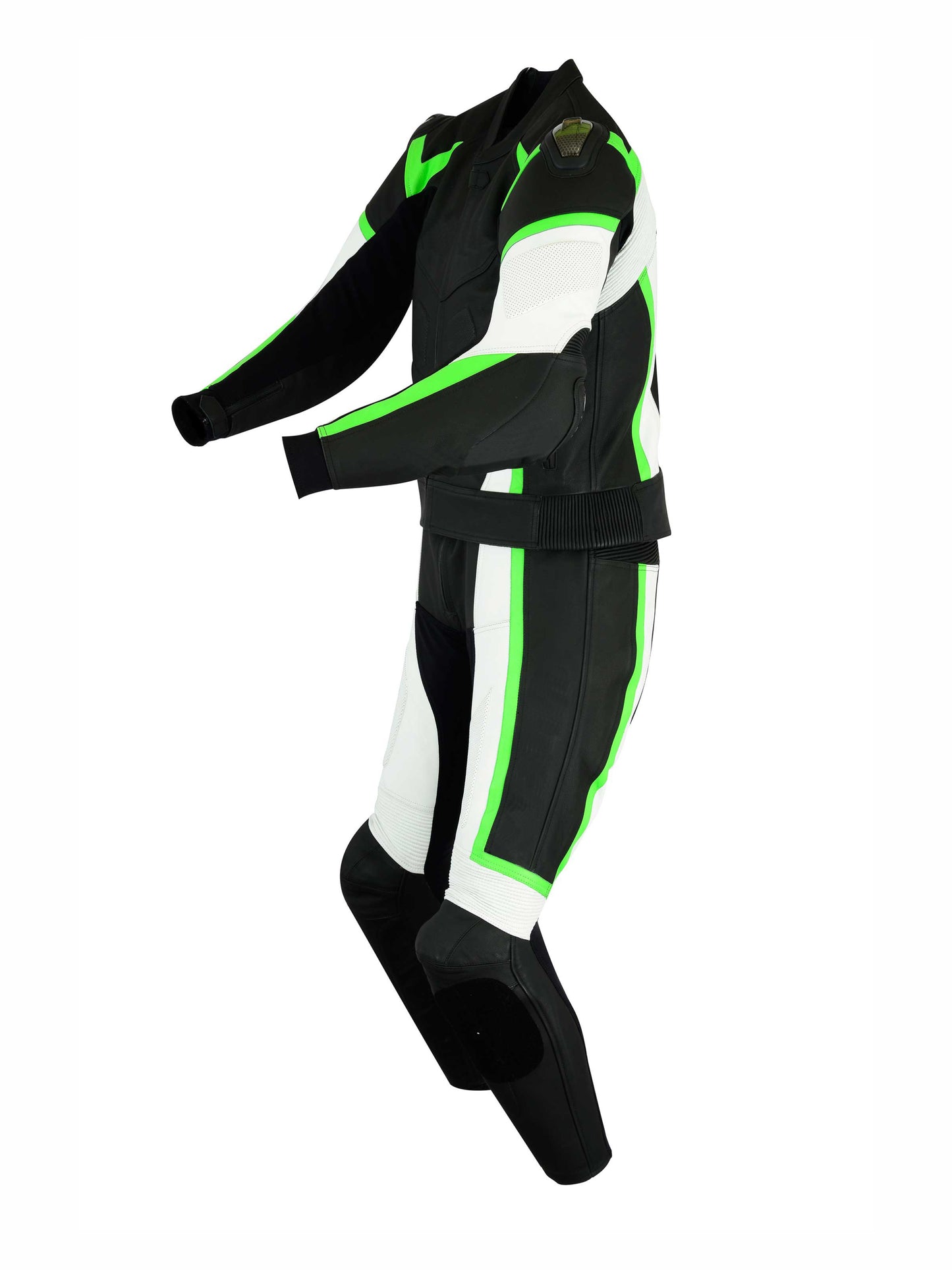 Men MotorBike MotorCycle Cowhide Leather Racing Suit CE Armoured Jacket, Trouser