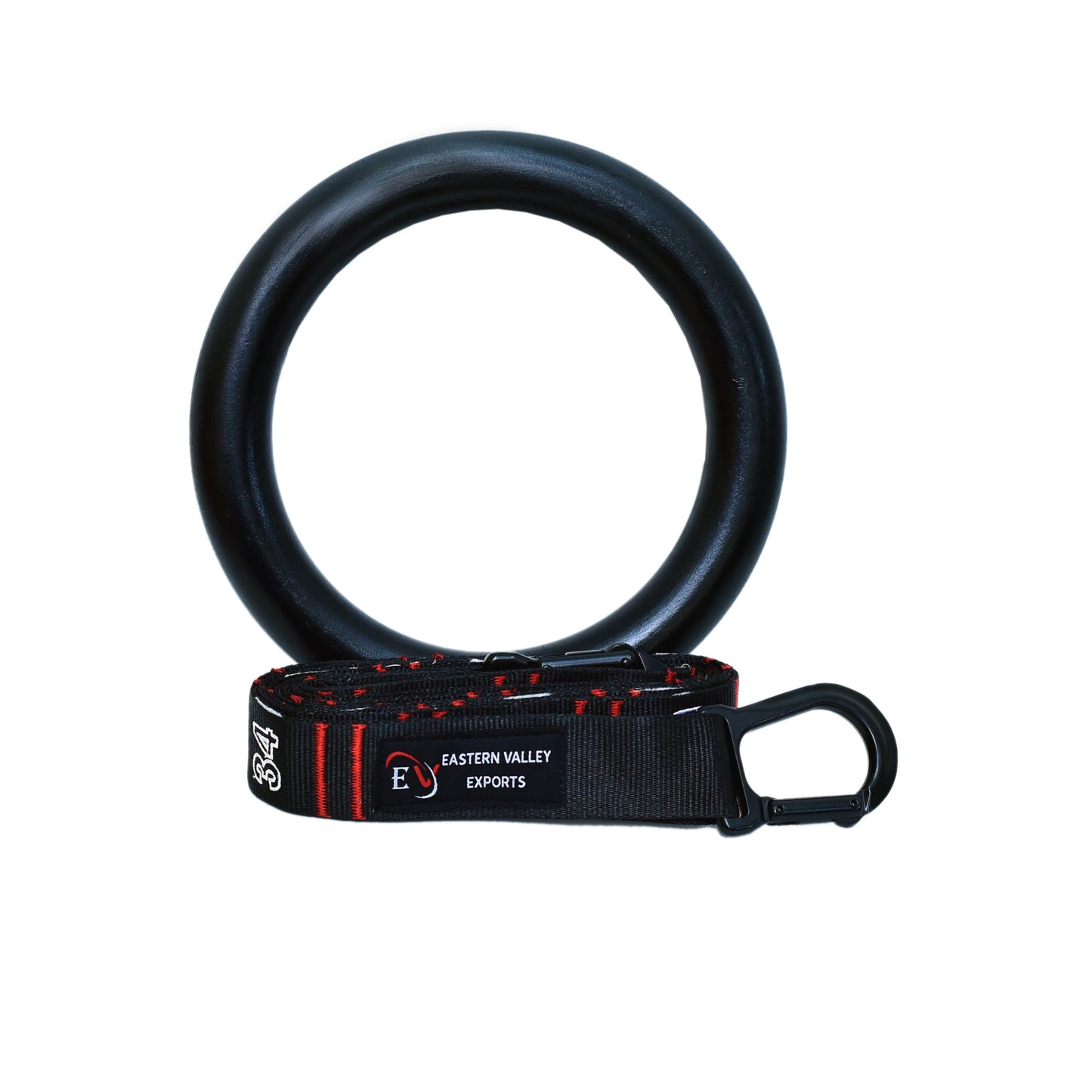 Gymnastic Rings Wooden with Straps Gym Fitness Training Portable Ring Straps Adjustable Numbered Straps