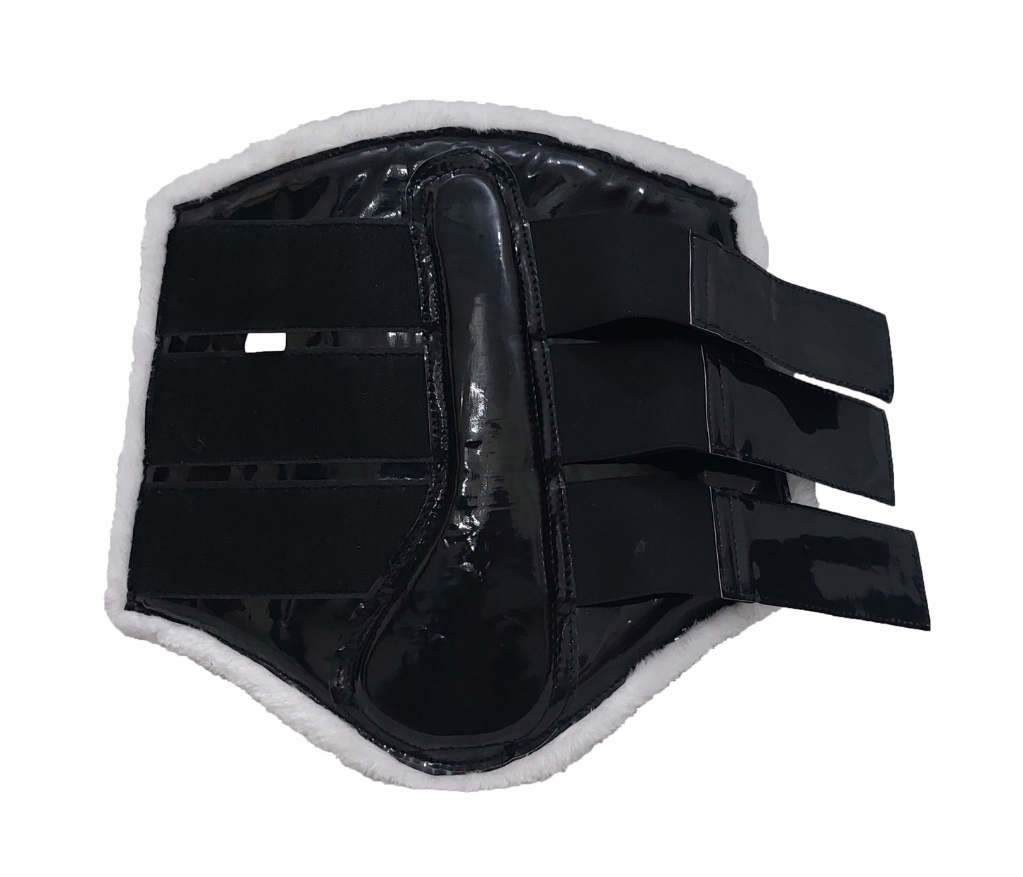 Horse Saddle Pad Set including Fly Veils & Tendon Boots, Black Cotton Quilted - Dressage