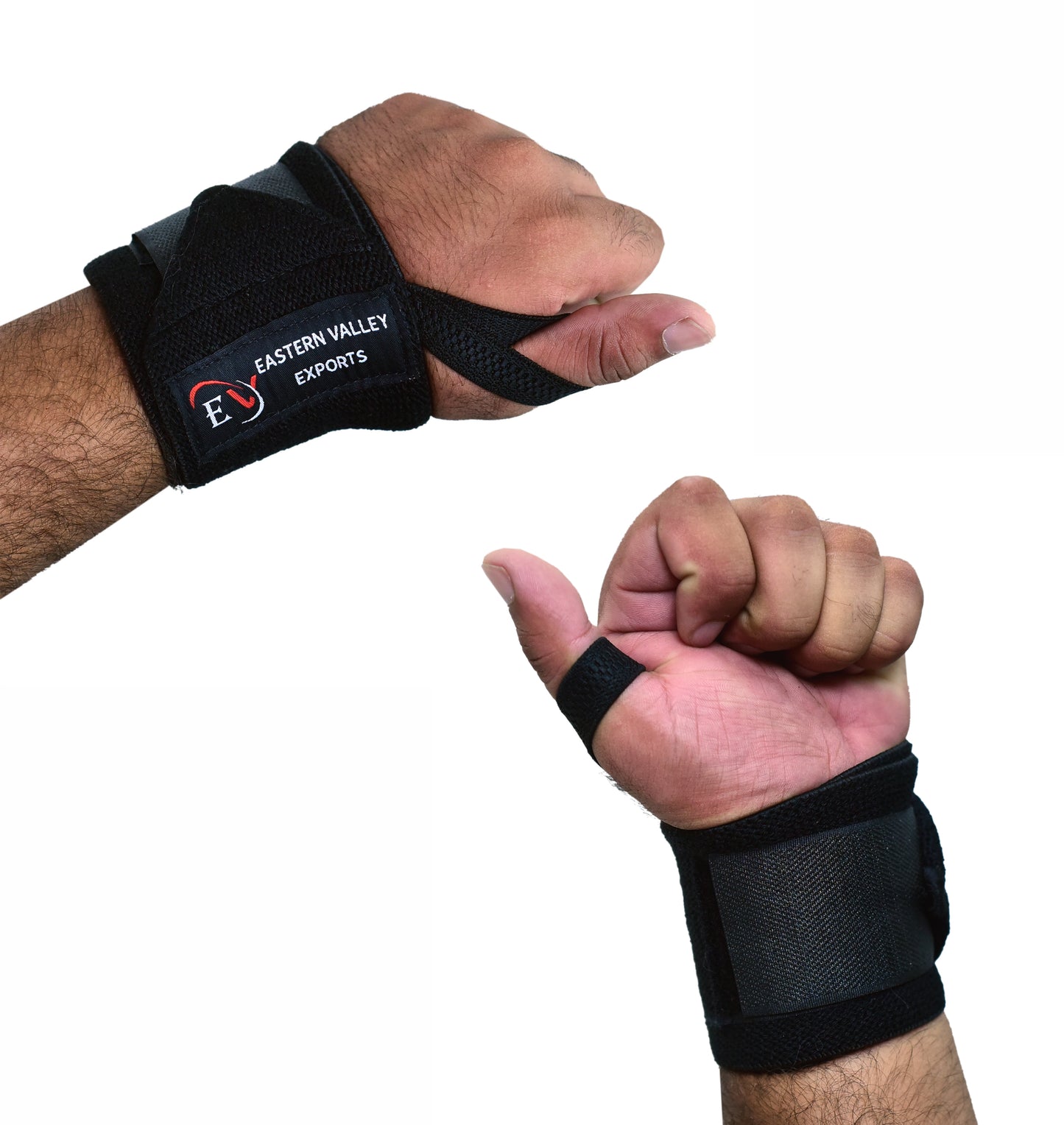 Weight Lifting Wrist Wraps Power Training Gym Workout Support Strap Extra Strong Pairs