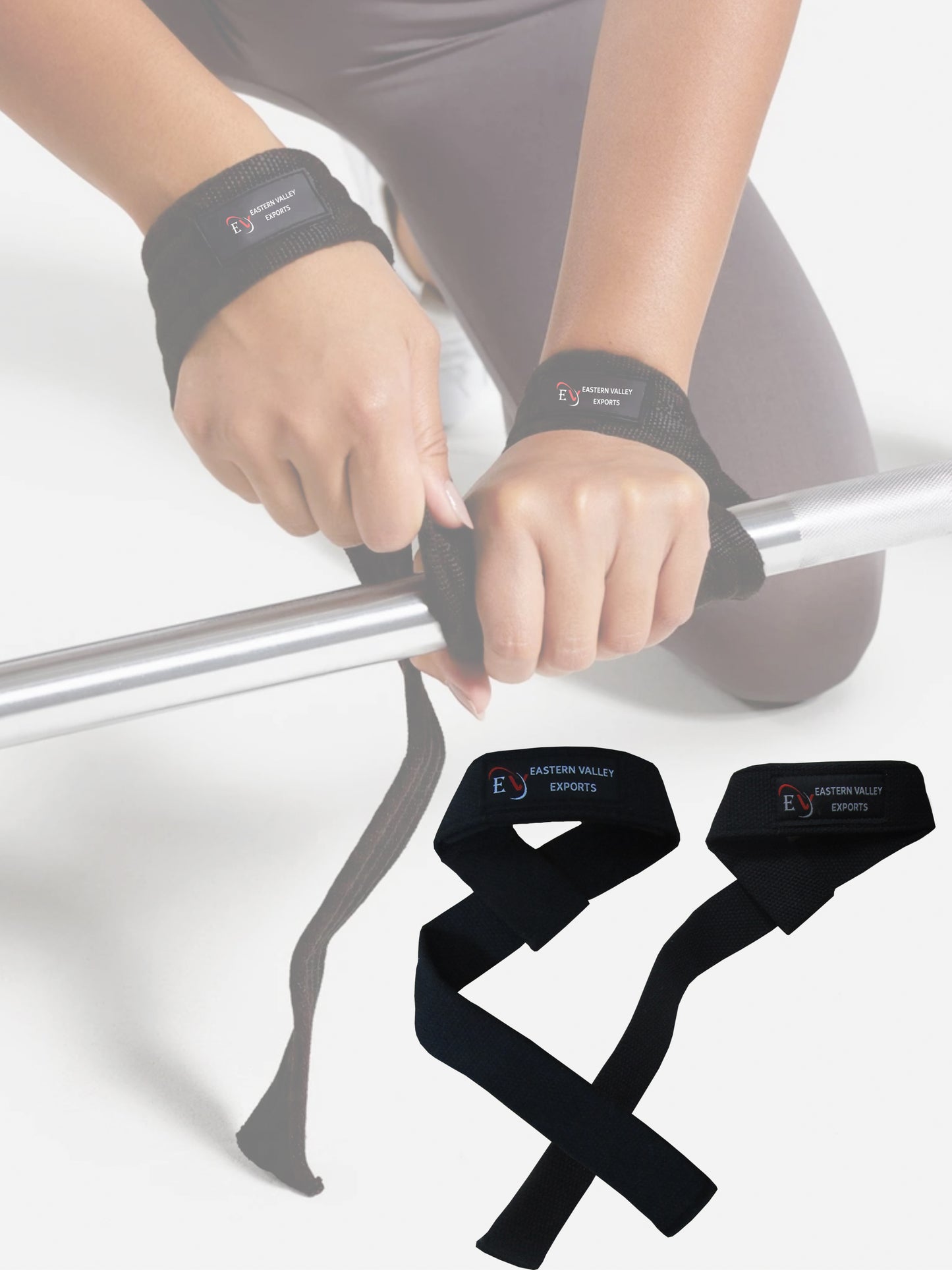 Padded Cotton Weight Lifting Straps Wrist Support Workout