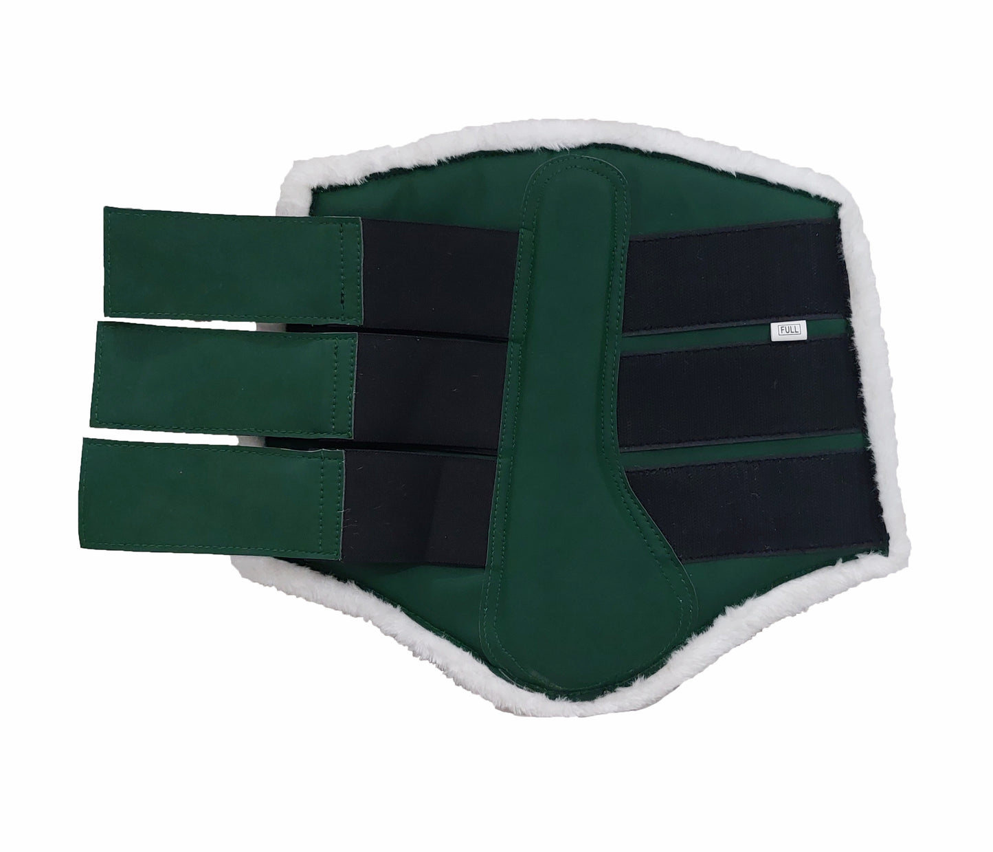 Horse Saddle Pad Set including Fly Veils & Tendon Boots, Green Cotton Quilted - Dressage