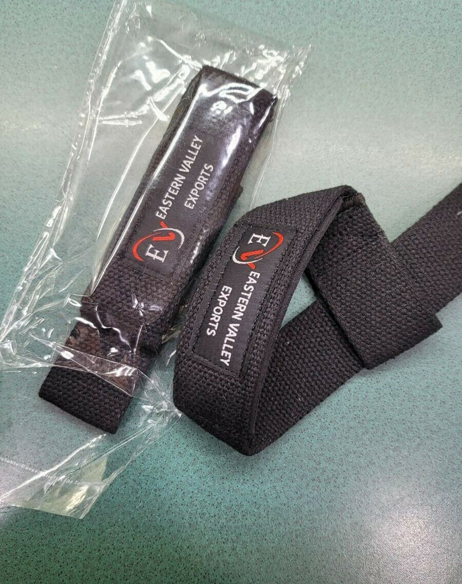 Padded Cotton Weight Lifting Straps Wrist Support Workout