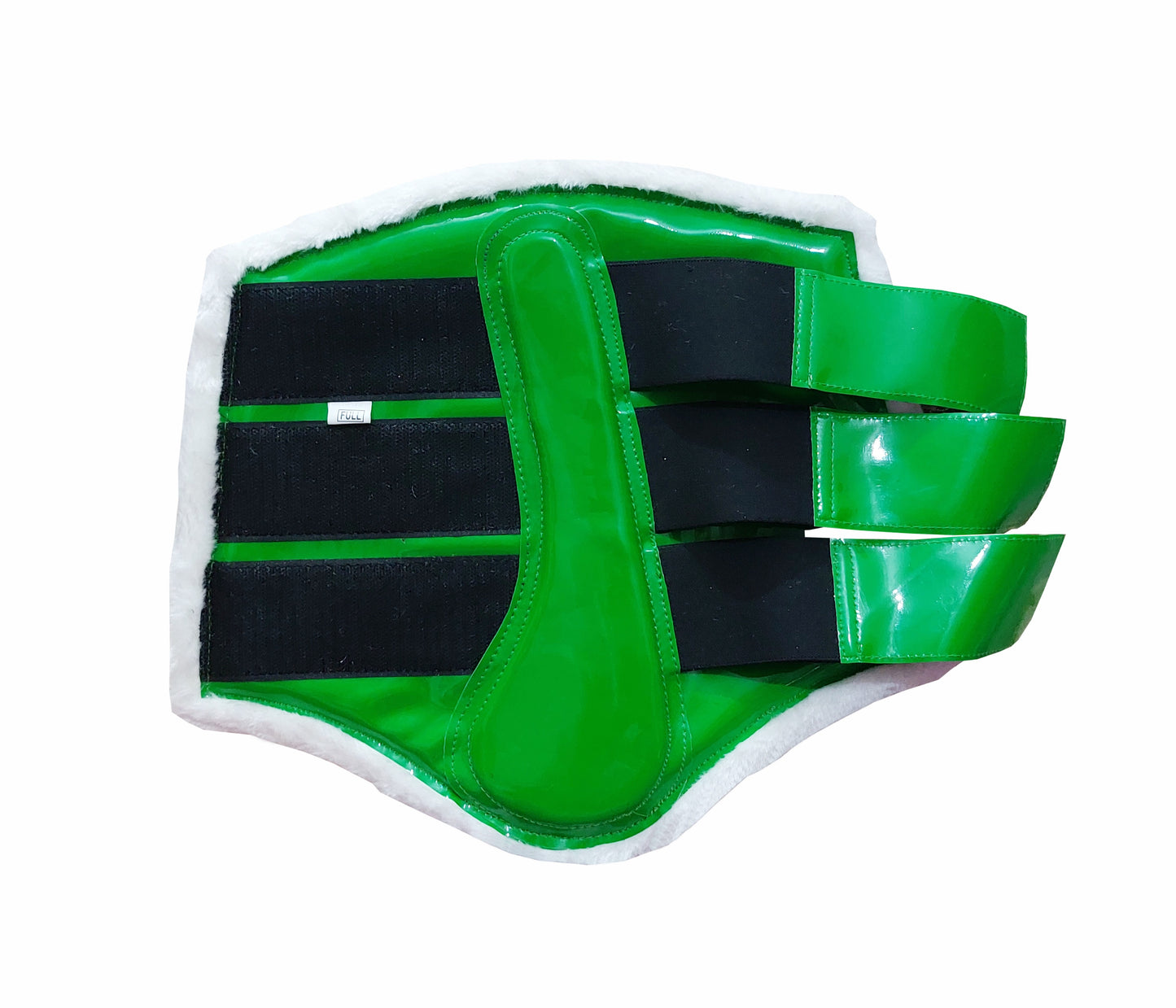 Horse Saddle Pad Set including Fly Veils & Tendon Boots, Green Cotton Quilted - Jumping