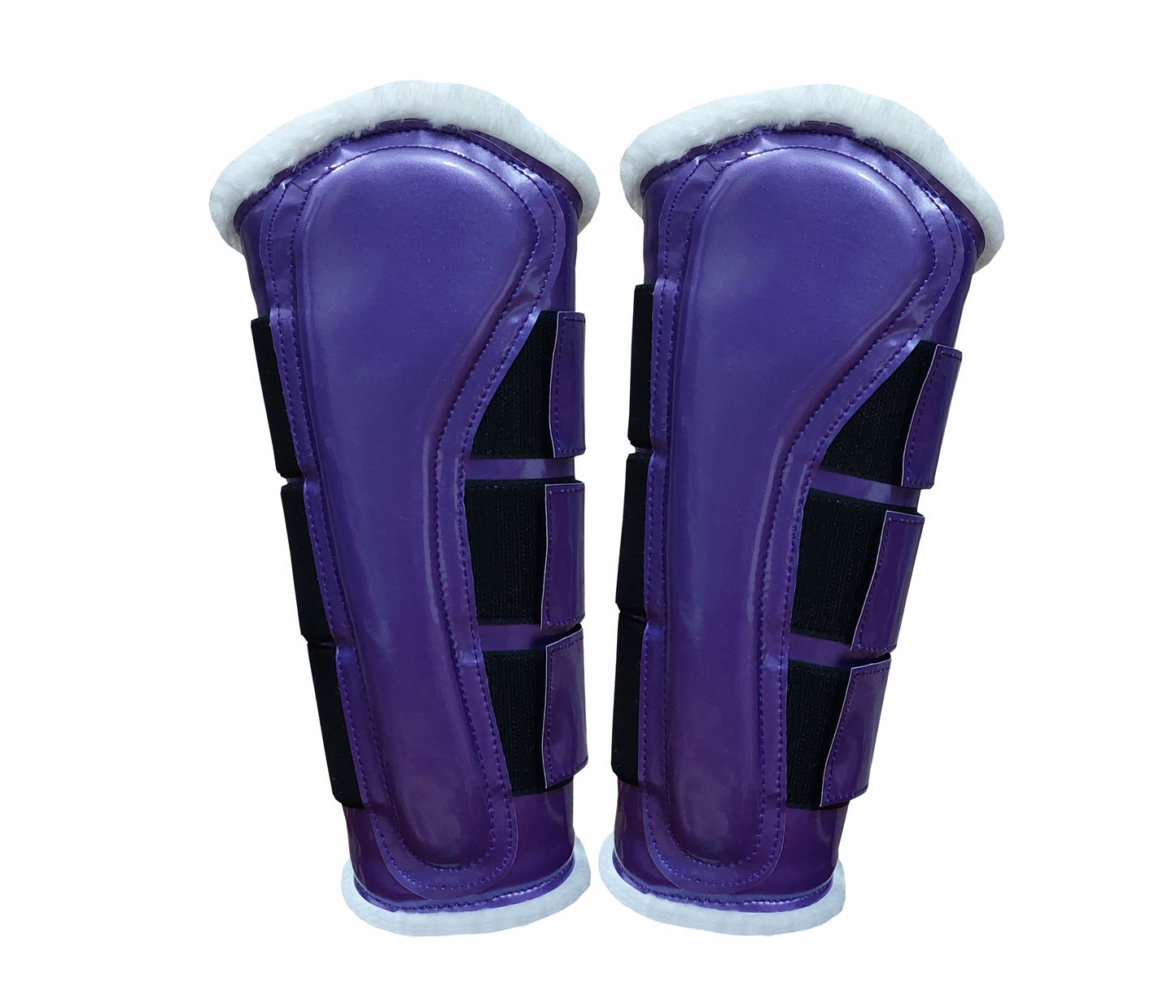 Horse Saddle Pad Set including Fly Veils & Tendon Boots, Navy Blue Cotton Quilted - Jumping