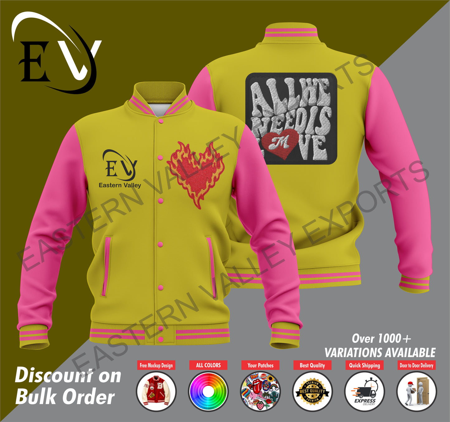 Varsity Custom Letterman Jacket, Personalized Varsity Jacket, Customized For Men & Women