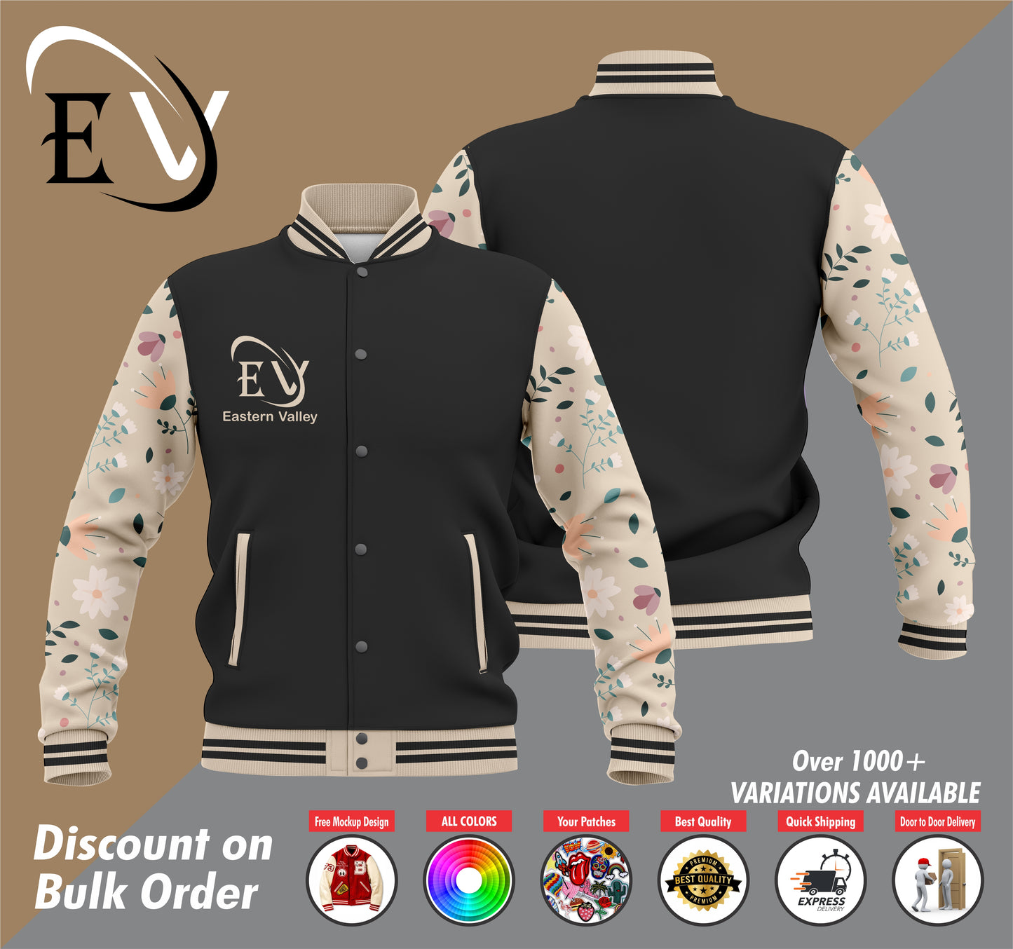 Custom Letterman Sublimation Jacket, Personalized Customized Varsity Jacket