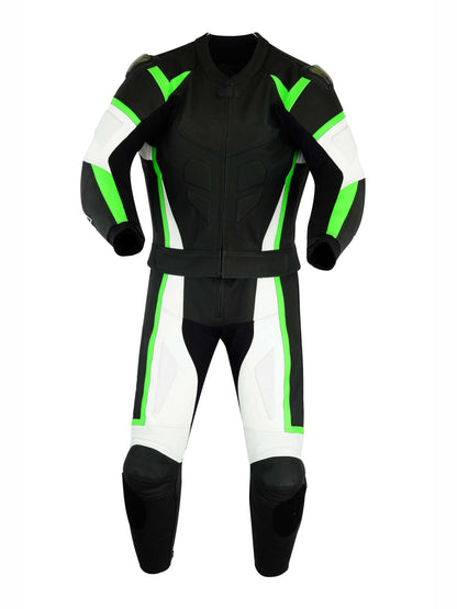 Men MotorBike MotorCycle Cowhide Leather Racing Suit CE Armoured Jacket, Trouser