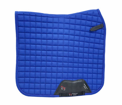 Horse Saddle Pad Set including Fly Veils & Tendon Boots,  Navy Blue Cotton Quilted - Dressage