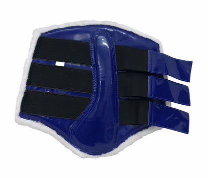 Horse Saddle Pad Set including Fly Veils & Tendon Boots,  Navy Blue Cotton Quilted - Dressage