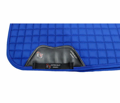 Horse Saddle Pad Set including Fly Veils & Tendon Boots,  Navy Blue Cotton Quilted - Dressage