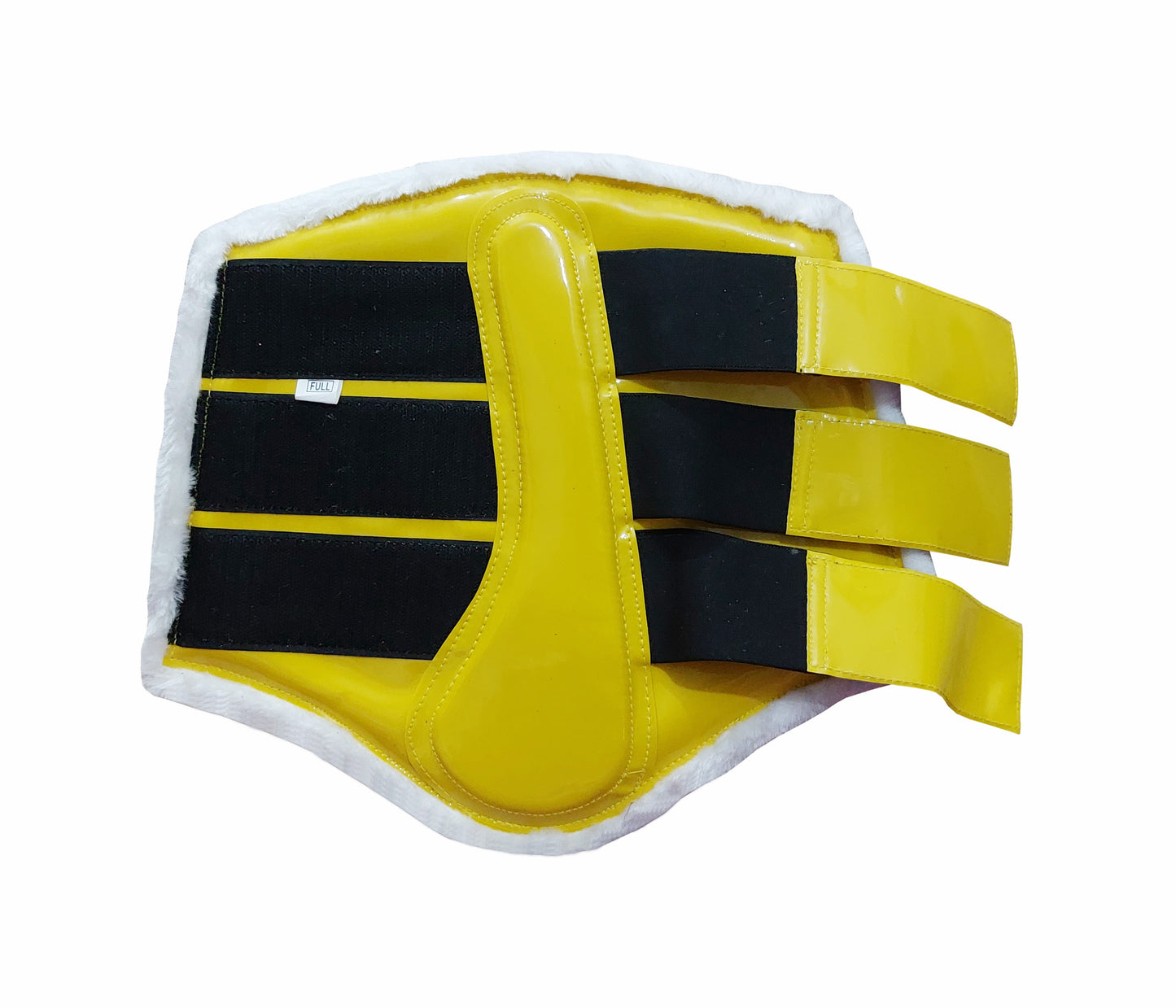 Horse Saddle Pad Set including Fly Veils & Tendon Boots,  Yellow Cotton Quilted - Jumping